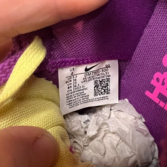 Nike‎ x Sacai Blazer Low Purple Yellow Sneakers Fashion Designer Shoes - Picture 10 of 12